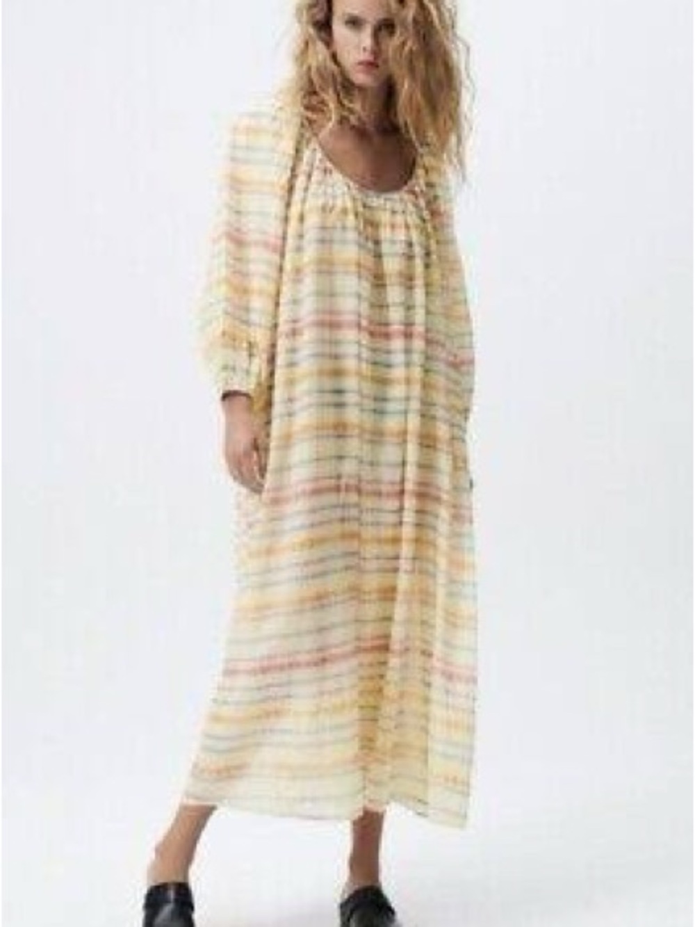 Zara Multicolour stripe Kaftan / Maxi dress XS-XL - Picture 3 of 10